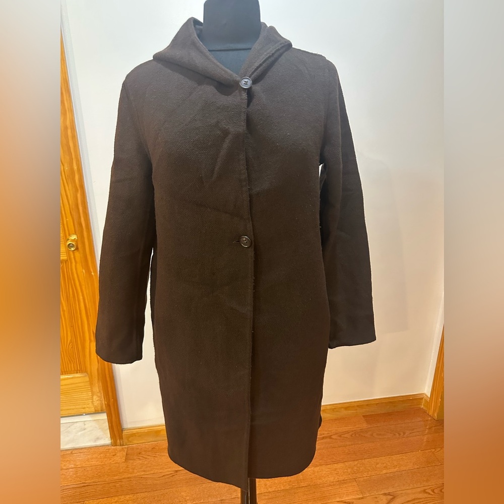 Uniqlo Dark Brown Women’s Wool Blend Trench Coat Size S